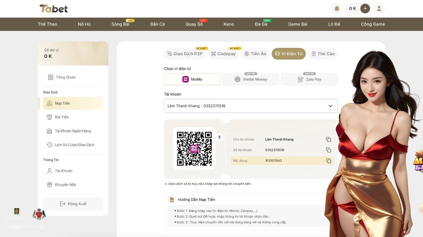 Lưu ý vàng cần ghi nhớ khi giao dịch nạp tiền Tabet